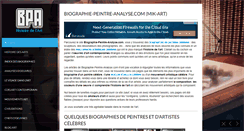 Desktop Screenshot of biographie-peintre-analyse.com